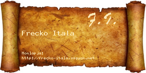 Frecko Itala névjegykártya